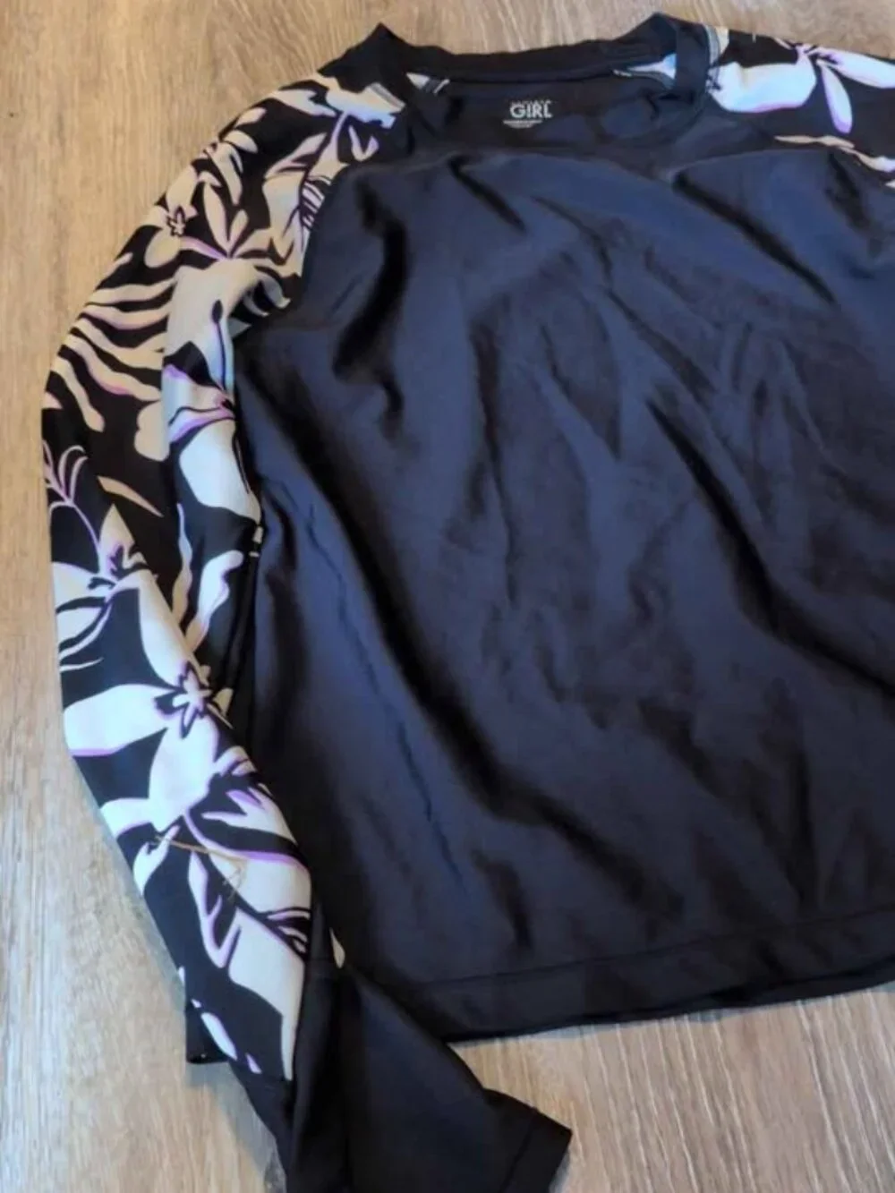 Athleta Girl Rash Guard Swim Top L/12